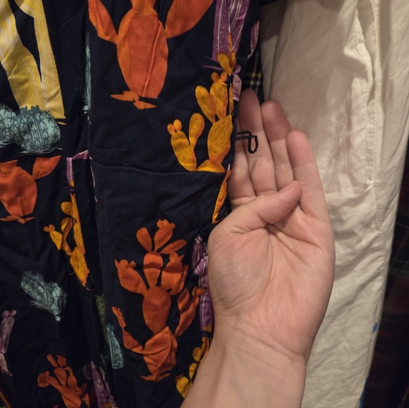 Navy And Orange Catus Print Dress Modcloth X Collectif Us 14 - Picture 9 of 9